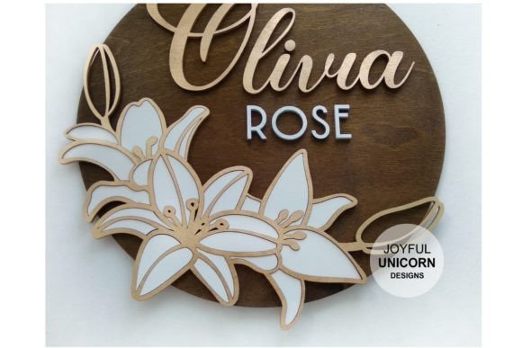 Download Lily Flower Nursery Sign SVG Cut File - Nursery sign Collection