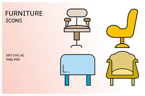 Download Sofa and Home Decoration Icons Set - Home decoration Collection