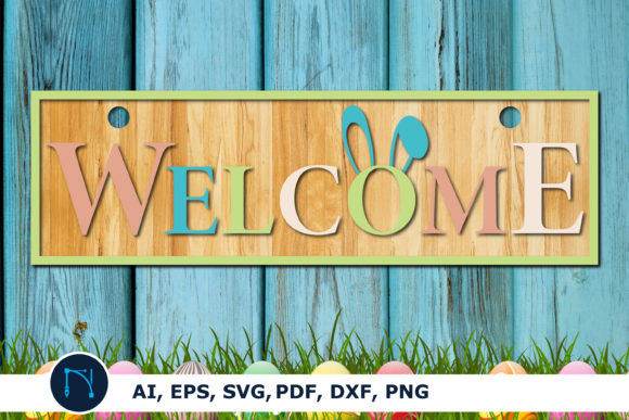 Download Easter Welcome Sign for Door Decor SVG - Premium Resources