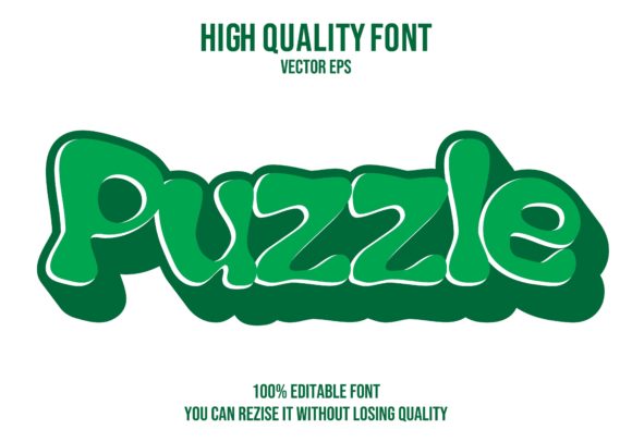 Download Puzzle Vector Text Effect Fully Editable - Puzzle vector Collection