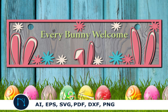 Download Easter Welcome Sign for Door Decor SVG - Premium Bundle