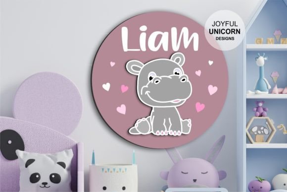 Download Hippo Nursery Sign SVG Cut File - Nursery sign Collection