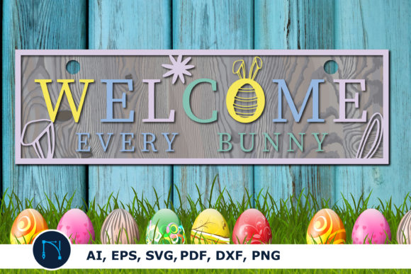 Download Easter Welcome Sign for Door Decor SVG - Premium Bundle