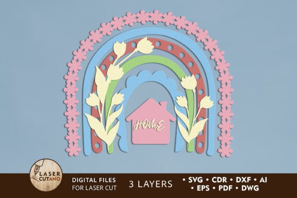 Download Home Decoration, Rainbow Laser Cut File - Home decoration Collection