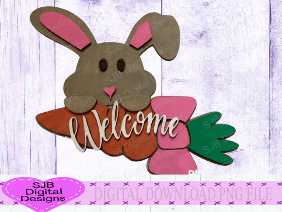 Download Easter Bunny Door Sign, Laser Cut, SVG - Premium Resources